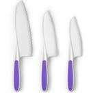 Conjunto de Facas Zulay Kids 3 Peças - Roxo - Para Cozinhar e Assar
