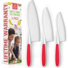 Conjunto de Facas Zulay Kids 3 Peças - Vermelho - Para Cozinhar e Assar