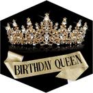 Conjunto de faixa e coroa Birthday Queen TOBATOBA para mulheres