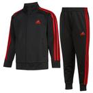 Conjunto de faixas adidas Classic Tricot de 2 peças preto/vermelho 5
