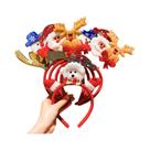 Conjunto De Faixas De Cabelo Com Elementos De Natal Para Meninas, Pacote Com 5 Peças, Design De