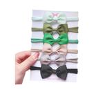 Conjunto De Faixas De Cabelo Com Laço De Renda Elástica Para Meninas, 6 Peças, Acessórios De Cabelo