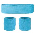 Conjunto de faixas de moletom Suddora Moisture Wicking, 2 pulseiras, 1 faixa de cabeça