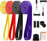 Conjunto de faixas de resistência de 4 níveis com acessórios de látex natural