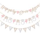 Conjunto de Faixas para Casamento Hopecore Rosa e Dourado com Glitter 1,8 m Conjunto de Faixas para Casamento Hopecore Rosa e Dourado com Glitter 1,8 m