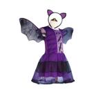 Conjunto De Fantasia De Halloween Para Meninas, Fantasia De Morcego Roxo, Vestido, Asas, Faixa Para