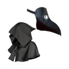 Conjunto De Fantasia De Médico Da Peste Para Homens, Máscara De Couro PU, Capa Com Bico Longo,