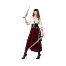 Conjunto De Fantasia De Pirata Para Mulheres Adultas, Vestido De Capitã Para Festa De Halloween,