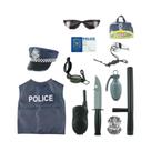Conjunto De Fantasia De Polícia Para Meninos E Meninas Com Bússola, Apito E Emblema, Acessórios Para Conjunto De Fantasia De Polícia Para Meninos E Meninas Com Bússola, Apito E Emblema, Acessórios Para
