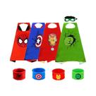 Conjunto De Fantasia De Super-Herói Para Crianças Com 4 Peças, Capa, Pulseira E Máscara De Conjunto De Fantasia De Super-Herói Para Crianças Com 4 Peças, Capa, Pulseira E Máscara De