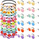 Conjunto de fantasias Bememo Hippie Headband Glass 70s 60s para mulheres