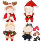 Conjunto de fantasias de boneca: roupas de Natal para bonecas de 17 cm, 4 conjuntos