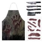 Conjunto de fantasias de Halloween Shine Scary com faca, tatuagens e avental