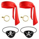 Conjunto de fantasias de pirata SAVITA Pirate Supplies, 6 unidades