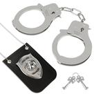 Conjunto de fantasias de policial, algemas e distintivo para crianças