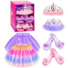 Conjunto de fantasias de princesa BIBUTY para meninas de 3 a 6 anos Conjunto de fantasias de princesa BIBUTY para meninas de 3 a 6 anos