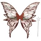 Conjunto de fantasias Fairy Wings Loieryk para mulheres adultas, marrom