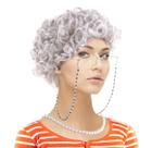 Conjunto de fantasias Feacole Old Lady, peruca, óculos e colar (5 peças)
