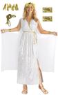 Conjunto de fantasias femininas de toga grega UQJE Roman Goddess 2XL