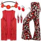 Conjunto de fantasias Leumoi, anos 60 e 70, para mulheres, roupas de discoteca, Halloween