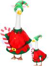 Conjunto de fantasias Outus Christmas Elf Goose vermelho e verde Conjunto de fantasias Outus Christmas Elf Goose vermelho e verde