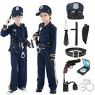 Conjunto de fantasias policiais infantis da Lingway Toys, 12 unidades para meninos de 8 a 10 anos Conjunto de fantasias policiais infantis da Lingway Toys, 12 unidades para meninos de 8 a 10 anos