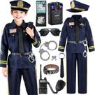 Conjunto de fantasias policiais infantis Joycover com uniforme e acessórios Conjunto de fantasias policiais infantis Joycover com uniforme e acessórios