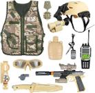 Conjunto de fantasias RedCrab Kids Army Military Soldier de 3 a 12 anos, 12 unidades Conjunto de fantasias RedCrab Kids Army Military Soldier de 3 a 12 anos, 12 unidades