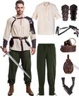 Conjunto de fantasias Vanderdyken Renaissance Pirate Shirt Pants Masculino