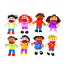 Conjunto de fantoches de mão Fun Express, 8 peças, Happy Kids, multiétnico