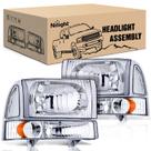 Conjunto de Faróis Nilight para F250 F350 F450 F550 1999-2004
