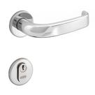 Conjunto de Fechadura 236 em Zamac Externa ST1 40 Roseta 323 de Inox Cromado - 18014008-7 - LA Fonte