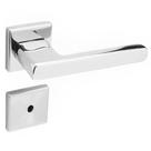 Conjunto de Fechadura 454 em Inox Para Banheiro ST255 Roseta 333 de Inox Polido - 43105039-5 - LA Fonte