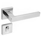 Conjunto de Fechadura 455 em Inox Externa ST255 Roseta 333 de Inox Polido - 43106039-0 - LA Fonte