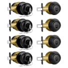 Conjunto de Fechadura Plustool Preto Fosco com Chave Igualada, 4 Unidades Conjunto de Fechadura Plustool Preto Fosco com Chave Igualada, 4 Unidades