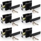 Conjunto de fechaduras de alavanca de porta KUAGINZUHE Matte Black, pacote com 6 unidades, Heavy Duty