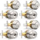 Conjunto de fechaduras de porta Probrico Keyed Alike Entry Knob and Deadbolt Conjunto de fechaduras de porta Probrico Keyed Alike Entry Knob and Deadbolt