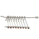 Conjunto de fechaduras de quebra-cabeça Luban 9-Link Medium Classic Metal Silver Conjunto de fechaduras de quebra-cabeça Luban 9-Link Medium Classic Metal Silver
