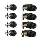 Conjunto de fechaduras dianteiras Cielsa Dawn Exterior Deadbolt Black, pacote com 4