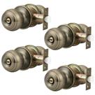 Conjunto de fechaduras Door Knob Probrico Antique Brass Privacy, pacote com 4
