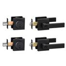 Conjunto de fechaduras externas Cielsa Dawn Combo Lock Matte Black, pacote com 2