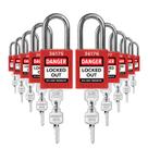 Conjunto de fechaduras Lockout Tagout TRADESAFE 10 Red Loto Locks