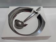 Conjunto de feijão em inox contém 2 peças: 1 combuca + 1 concha Conjunto de feijão em inox contém 2 peças: 1 combuca + 1 concha
