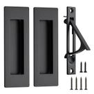 Conjunto de Ferragens para Porta JOY DECOR 12 cm Preto Aço Inoxidável
