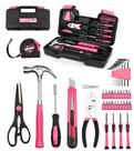 Conjunto de ferramentas B BOSI TOOLS 40 peças rosa com caixa de ferramentas de plástico Conjunto de ferramentas B BOSI TOOLS 40 peças rosa com caixa de ferramentas de plástico