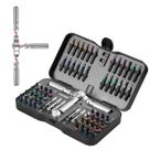 Conjunto de ferramentas Chave de fenda VMAN Ratchet, 6 em 1, brocas de aço S2