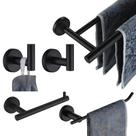 Conjunto de ferramentas de banheiro JQK BAS105-PB Matte Black de 5 peças