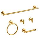Conjunto de ferramentas de banheiro KUUBTH Brushed Dark Gold 5 peças