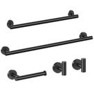 Conjunto de ferramentas de banheiro Lairuier Matte Black Stainless Steel