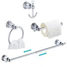 Conjunto de ferramentas de banheiro Leyden Crystal Chrome 4 peças